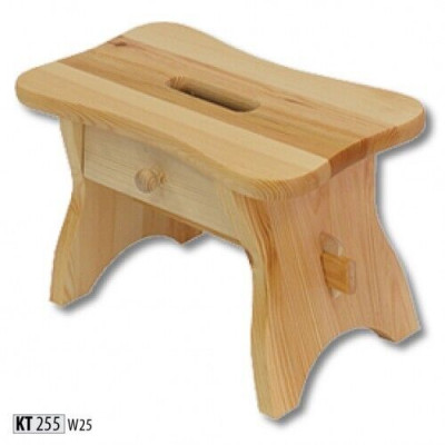 Footstool Pine Footrest Real Wood Stool Ottoman Solid Wood Footstool