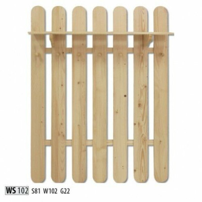 Wardrobe wall coat rack made of solid pine wood wardrobe with 7 hooks