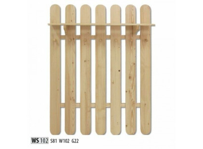 Wardrobe wall coat rack made of solid pine wood wardrobe with 7 hooks