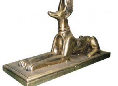 Egyptian Figurine Jackal Anubis made of plastic Large god of death Decoration 23cm