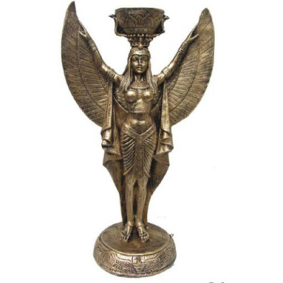 Sculpture Egypt Goddess Maat Candle Holder Floor Lamp Lamp Statues Sculptures New