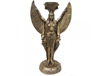Sculpture Egypt Goddess Maat Candle Holder Floor Lamp Lamp Statues Sculptures New