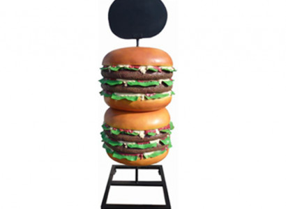 Sculpture Double Cheeseburger Hamburger Display Decorative Figure Statue