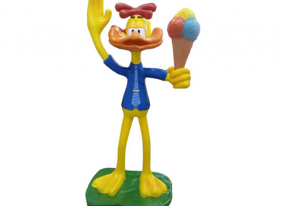 Sculpture Duck with Ice Cream Advertising Ice Cream Parlor Figures Statues Display 205 cm Comic
