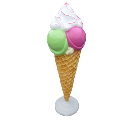 Sculpture Duck with Ice Cream Advertising Ice Cream Parlor Figures Statues Display Stand 220 cm Comic
