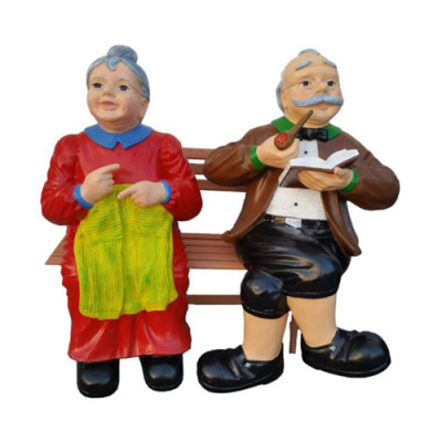 Decorative Figure Statue Sculpture 110 cm Figures Statues Sculptures New Grandma Grandpa P120