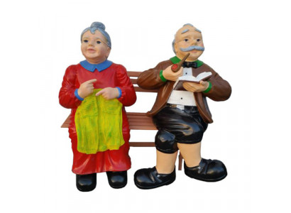 Decorative Figure Statue Sculpture 110 cm Figures Statues Sculptures New Grandma Grandpa P120