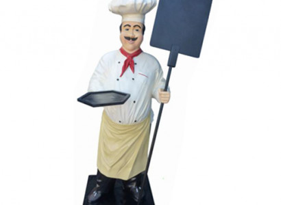 Cook figure statue sculpture advertising figure menu board advertising stand menu decoration