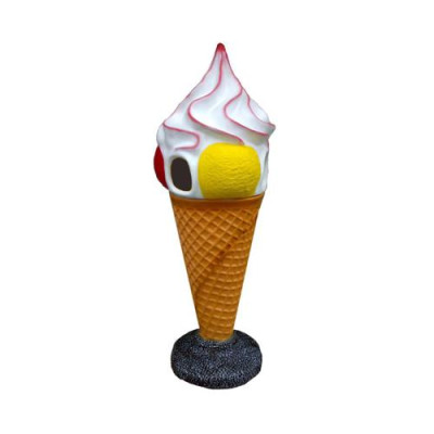 Ice Cream Figure Design Trash Bin Basket Statues Figures Statue Stand 165 cm