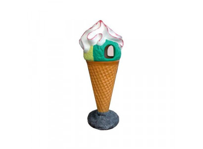 Ice Cream Figure Design Trash Bin Basket Statues Figures Statue Stand 145 cm