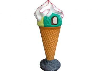 Ice Cream Figure Design Trash Bin Basket Statues Figures Statue Stand 145 cm