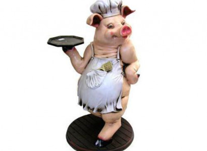 Pig butler figure statue figures statues sculpture restaurant hotel 137cm new