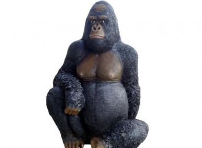 Beautiful abstract designer sculpture monkey, figure height 110 cm.
