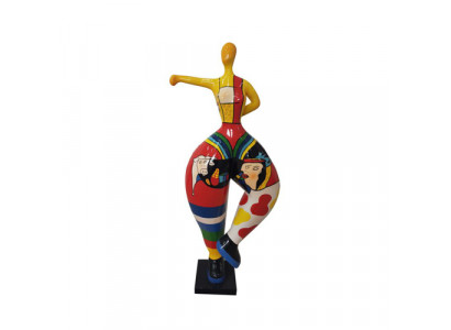 Ballerina figure abstract figures statues modern statue colorfully painted new 85cm