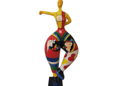 Ballerina figure abstract figures statues modern statue colorfully painted new 85cm