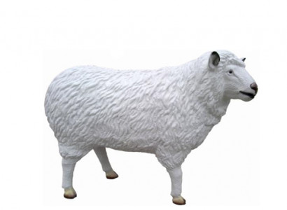 Modern design sheep animal garden decoration plastic sculpture white new