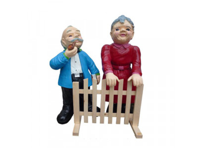 Retiree Decor Figurine Statue Sculpture 80 cm Figures Statues Sculptures Grandma Grandpa P41