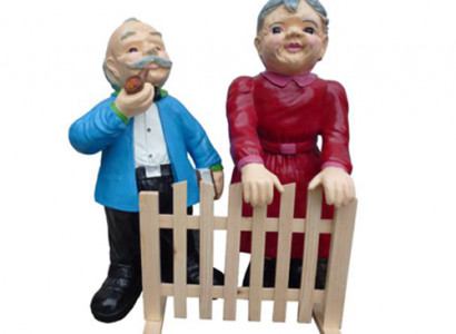 Retiree Decor Figurine Statue Sculpture 80 cm Figures Statues Sculptures Grandma Grandpa P41