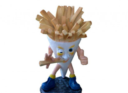 French Fries Fast Food Sculpture Decoration Figures 85cm New Gastronomy Display