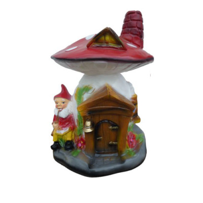 Sculpture Mushroom House Statue Garden Figures 75cm Statues Sculptures Figure New