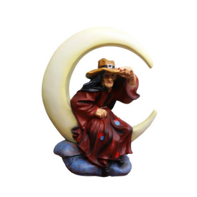 Deco Figure Statue Sculpture 80 cm Figures Statues Sculptures Witch Moon New P133