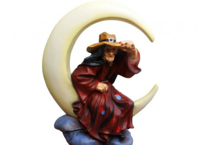 Deco Figure Statue Sculpture 80 cm Figures Statues Sculptures Witch Moon New P133