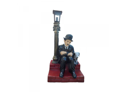 Lamp Light Figure Statue Sculpture 70cm Statues Sculptures Charlie Chaplin P3