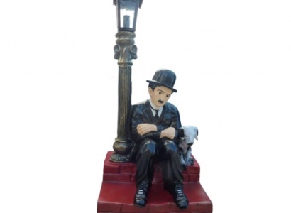 Lamp Light Figure Statue Sculpture 70cm Statues Sculptures Charlie Chaplin P3