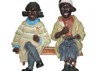 Decorative Figure Statue Sculpture 34 cm Figures Statues Sculptures Black Children P39