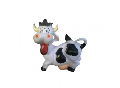 Decoration Garden Plastic Figures Hand-Painted Figure Statue Funny Cow 40cm New