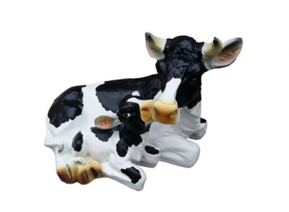 Decoration garden plastic figures hand-painted figure statue funny cow 36cm new