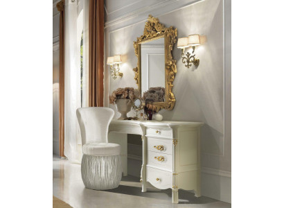 Classic dressing table with mirror luxury console dresser bedroom baroque