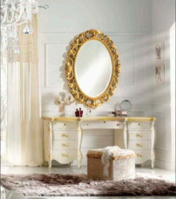 Makeup table mirror stool set complete dresser bedroom new 3-piece console