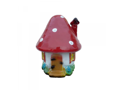 Sculpture Mushroom House Statue Garden Figures 44cm Statues Sculptures Figure New