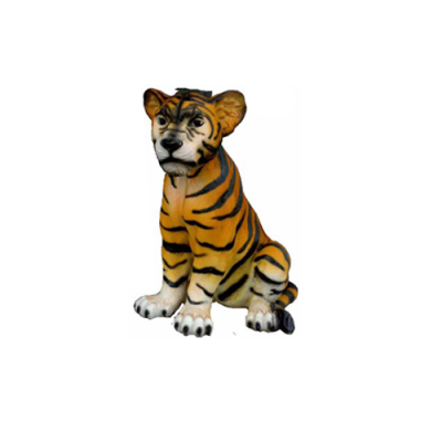 Decoration Garden Plastic Figures Hand-painted Figure Statue Tiger 35 cm Statues