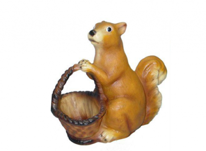 Squirrel with Basket Figure Decoration Sculpture Statue Figures Sculptures New