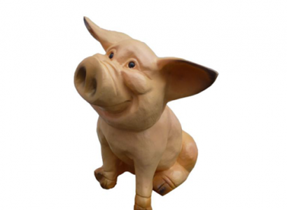 Garden animal sculpture pig figure statues sculptures statues figures brown 38c