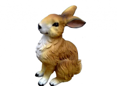 Decorative Hare Statue Garden Figurines Statues 38cm Life-Size Figure Plastic New