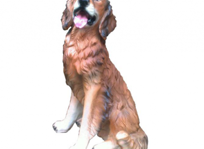 Dog figure abstract figures statues modern brown painted 55cm statue sculpture