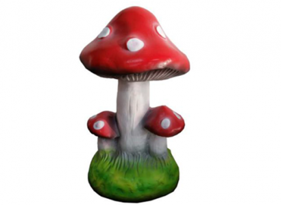 Sculpture Mushroom House Statue Garden Figures 32cm Statues Sculptures Figure New