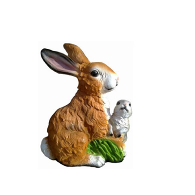 Brown Hare Figure Statue Garden Decoration Sculpture Decor Sculptures