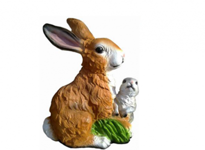 Brown Hare Figure Statue Garden Decoration Sculpture Decor Sculptures