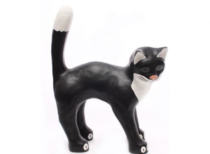 Cat 40cm Figure Statue Garden Decoration Sculpture Deco Sculptures