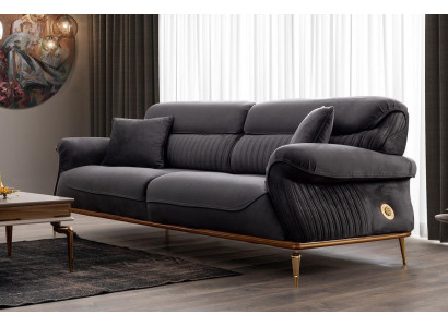 Modern grey color 3-seater sofa comfort and style in one ensemble