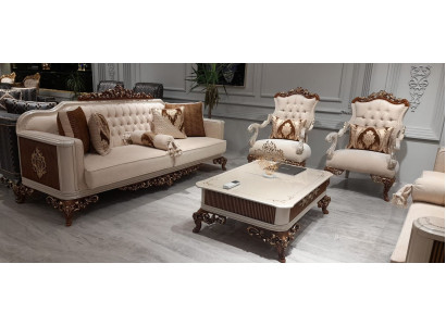 Classic Couch Set 4-piece Set 311 Seats + Coffee Table Baroque Rococo