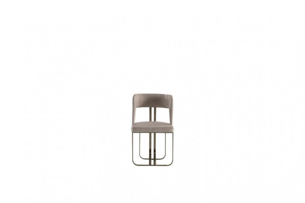 Chair Beige Elegant Modern Dining Room Beautiful Fabric Design Luxury Metal Chairs