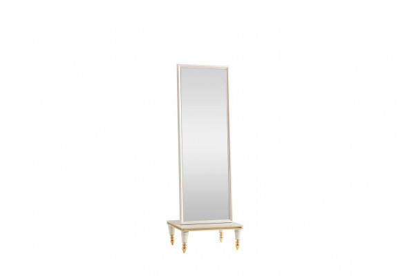 Mirror White Bedroom Modern Standing Mirror Metal Elegant Full-Length Mirror New