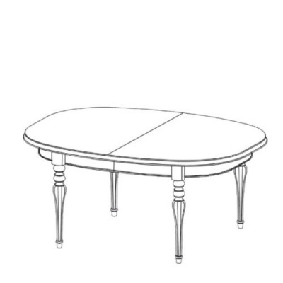 Classic dining table oval tables dining room table wood furniture luxury new