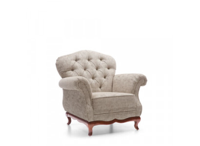 Chesterfield single-seater sofa armchair couch upholstered furniture textile fabric