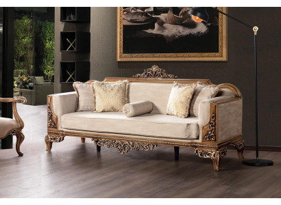 Modern three-seater couch upholstered furniture sofa baroque rococo sofas couches velvet